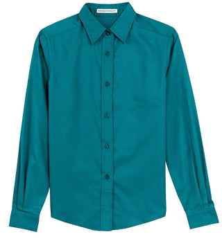 Port Authority Ladies Long Sleeve Easy Care Shirt (Teal Green)