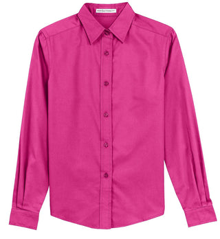 Port Authority Ladies Long Sleeve Easy Care Shirt (Tropical Pink)