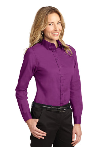 Port Authority Ladies Long Sleeve Easy Care Shirt (Deep Berry)