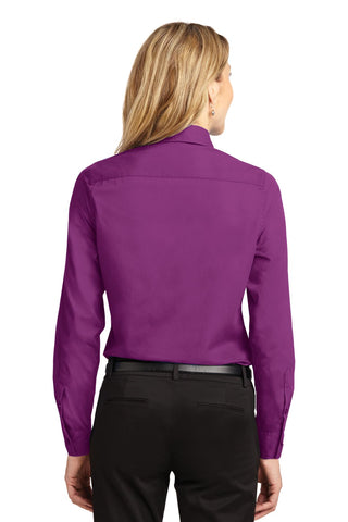 Port Authority Ladies Long Sleeve Easy Care Shirt (Deep Berry)