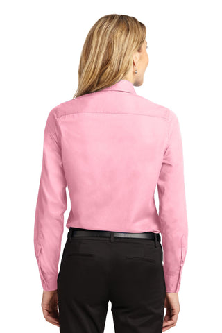 Port Authority Ladies Long Sleeve Easy Care Shirt (Light Pink)