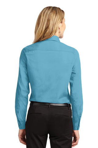 Port Authority Ladies Long Sleeve Easy Care Shirt (Maui Blue)