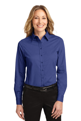 Port Authority Ladies Long Sleeve Easy Care Shirt (Mediterranean Blue)