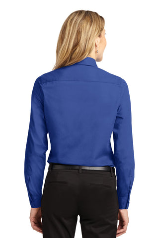 Port Authority Ladies Long Sleeve Easy Care Shirt (Royal/ Classic Navy)