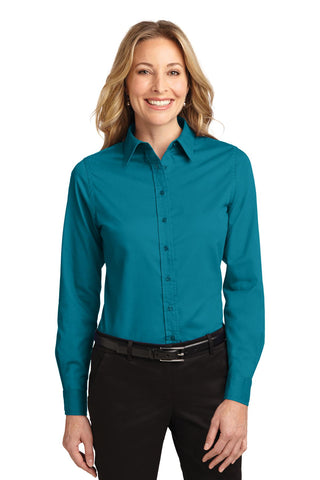 Port Authority Ladies Long Sleeve Easy Care Shirt (Teal Green)