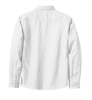 Port Authority Ladies Long Sleeve Easy Care Shirt (White/ Light Stone)