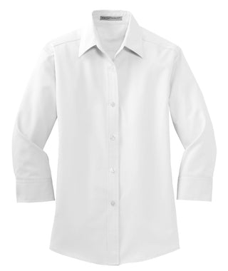 Port Authority Ladies 3/4-Sleeve Easy Care Shirt (White)