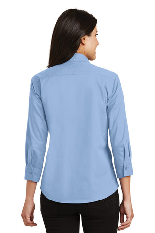 Port Authority Ladies 3/4-Sleeve Easy Care Shirt (Light Blue)