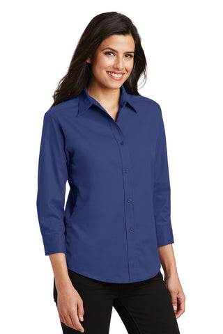 Port Authority Ladies 3/4-Sleeve Easy Care Shirt (Mediterranean Blue)