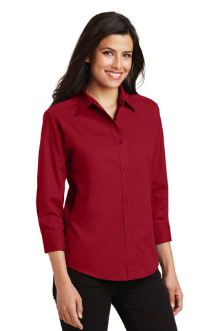 Port Authority Ladies 3/4-Sleeve Easy Care Shirt (Red)