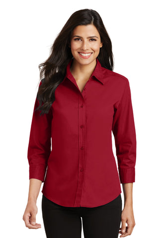 Port Authority Ladies 3/4-Sleeve Easy Care Shirt (Red)