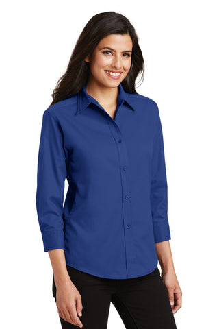 Port Authority Ladies 3/4-Sleeve Easy Care Shirt (Royal)