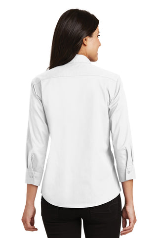 Port Authority Ladies 3/4-Sleeve Easy Care Shirt (White)