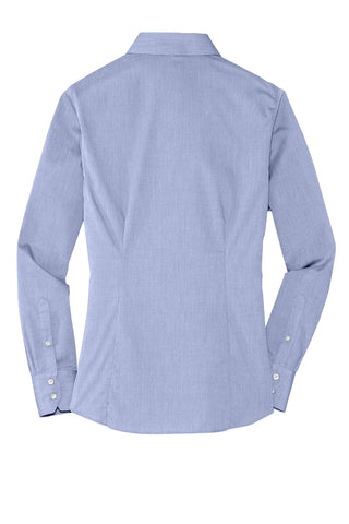 Port Authority Ladies Crosshatch Easy Care Shirt (Chambray Blue)