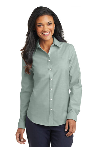 Port Authority Ladies SuperPro Oxford Shirt (Green)