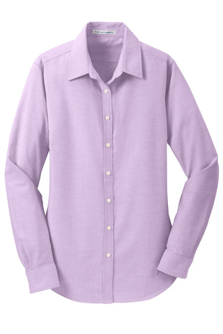 Port Authority Ladies SuperPro Oxford Shirt (Soft Purple)