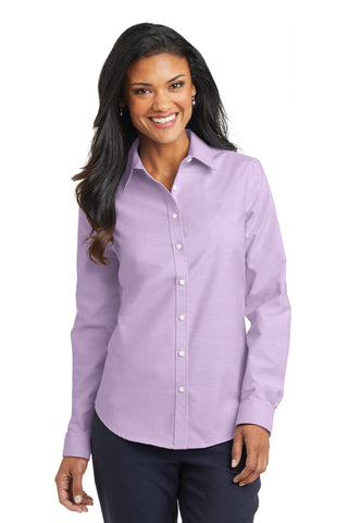 Port Authority Ladies SuperPro Oxford Shirt (Soft Purple)