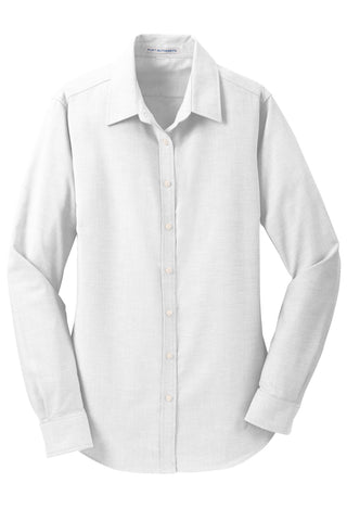 Port Authority Ladies SuperPro Oxford Shirt (White)