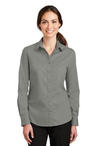 Port Authority Ladies SuperPro Twill Shirt (Monument Grey)