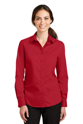 Port Authority Ladies SuperPro Twill Shirt (Rich Red)