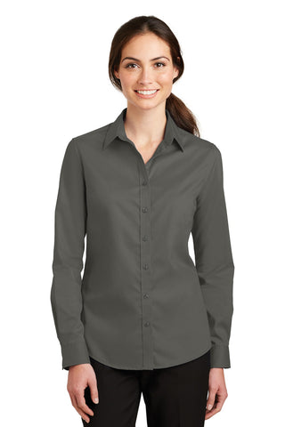 Port Authority Ladies SuperPro Twill Shirt (Sterling Grey)