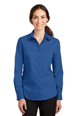 Port Authority Ladies SuperPro Twill Shirt (True Blue)