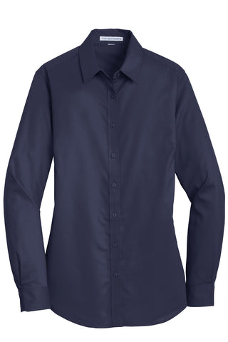 Port Authority Ladies SuperPro Twill Shirt (True Navy)