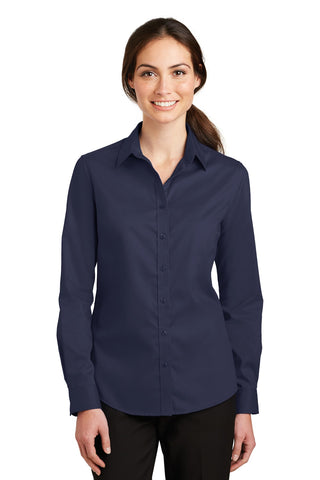 Port Authority Ladies SuperPro Twill Shirt (True Navy)