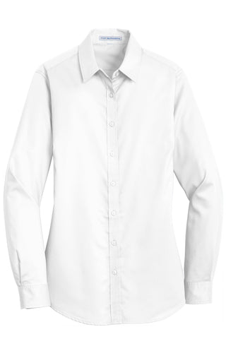 Port Authority Ladies SuperPro Twill Shirt (White)