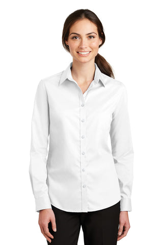 Port Authority Ladies SuperPro Twill Shirt (White)