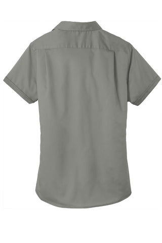 Port Authority Ladies Short Sleeve SuperPro Twill Shirt (Monument Grey)