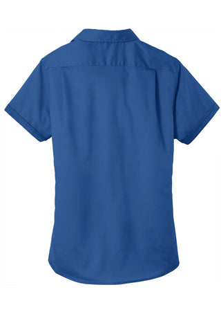 Port Authority Ladies Short Sleeve SuperPro Twill Shirt (True Blue)