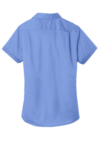 Port Authority Ladies Short Sleeve SuperPro Twill Shirt (Ultramarine Blue)