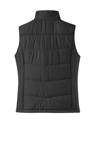 Port Authority Ladies Puffy Vest (Black/ Black)