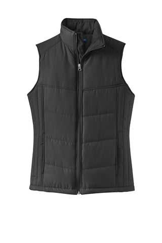 Port Authority Ladies Puffy Vest (Black/ Black)