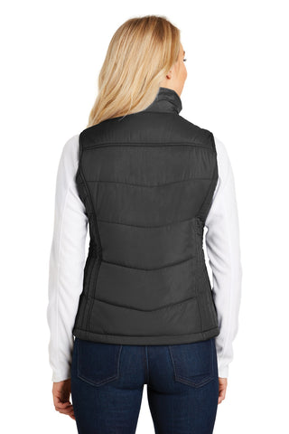 Port Authority Ladies Puffy Vest (Black/ Black)