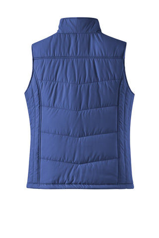 Port Authority Ladies Puffy Vest (Mediterranean Blue/ Black)