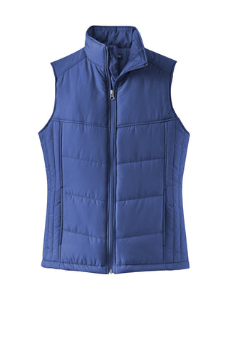 Port Authority Ladies Puffy Vest (Mediterranean Blue/ Black)