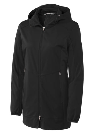 Port Authority Ladies Active Hooded Soft Shell Jacket (Deep Black)