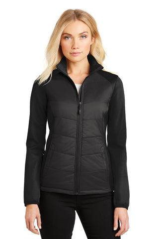 Port Authority Ladies Hybrid Soft Shell Jacket (Deep Black)