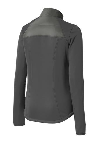 Port Authority Ladies Hybrid Soft Shell Jacket (Smoke Grey/ Grey Steel)