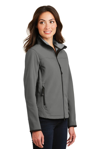 Port Authority Ladies Glacier Soft Shell Jacket (Smoke Grey/ Chrome)