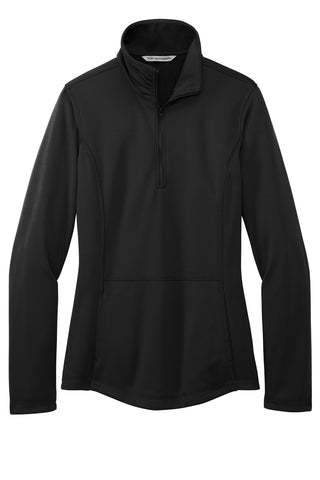 Port Authority Ladies Smooth Fleece 1/4-Zip (Deep Black)