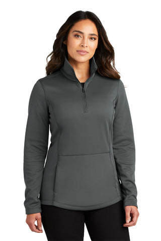 Port Authority Ladies Smooth Fleece 1/4-Zip (Graphite)