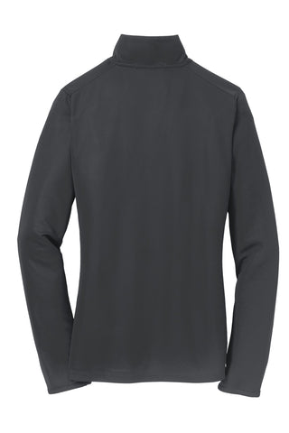 Port Authority Ladies Pinpoint Mesh 1/2-Zip (Battleship Grey)