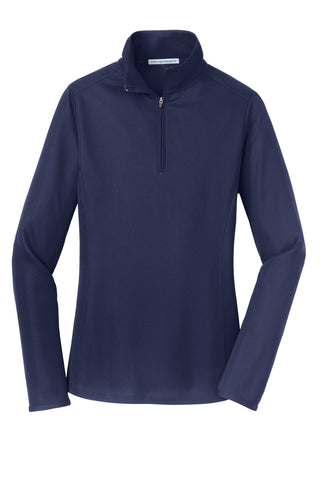 Port Authority Ladies Pinpoint Mesh 1/2-Zip (True Navy)