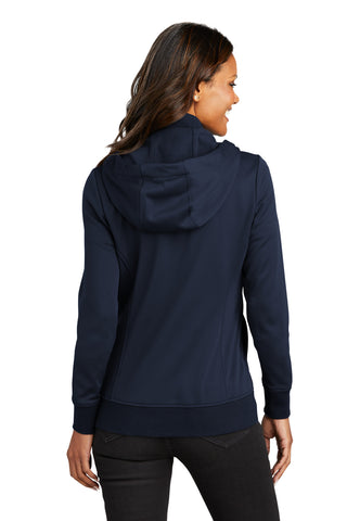 Port Authority Ladies Smooth Fleece Hooded Jacket (River Blue Navy)