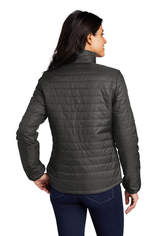 Port Authority Ladies Packable Puffy Jacket (Sterling Grey/ Graphite)