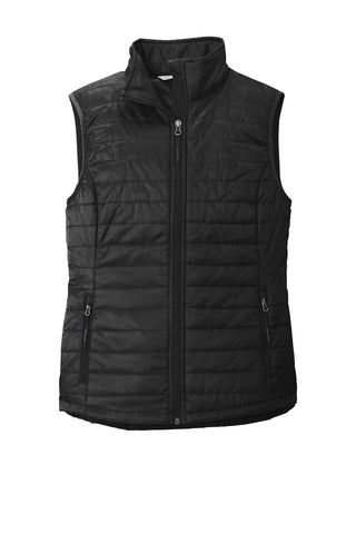 Port Authority Ladies Packable Puffy Vest (Deep Black)