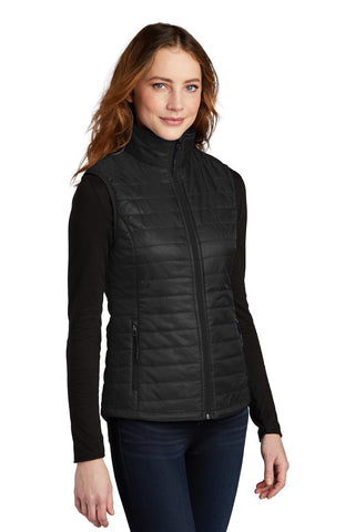 Port Authority Ladies Packable Puffy Vest (Deep Black)